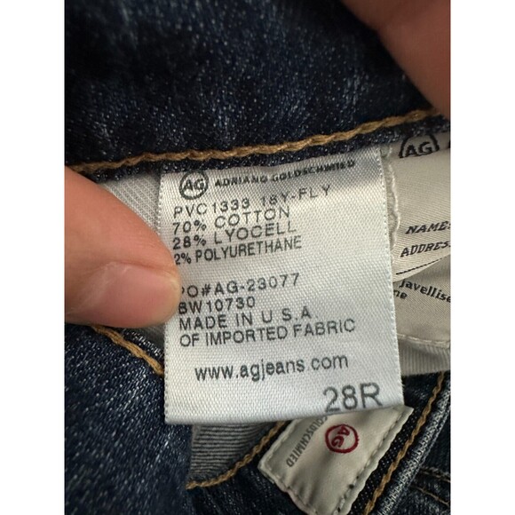 Adriano Goldschmied AG The Stilt Roll Up Cigarette Jeans Blue Distressed Sz 28R - Picture 8 of 9